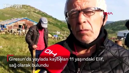 Giresun'da kaybolan 11 yaşındaki Elif, sağ olarak bulundu