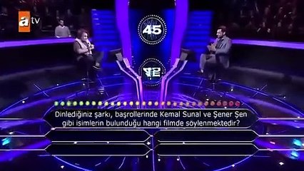 Kim Milyoner Olmak İster'de sanatçı Ercan Saatçi kendisine güvenen yarışmacının başını yaktı