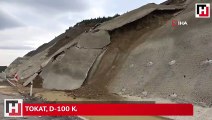 Tokat, D-100 karayolunda heyelan