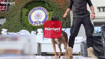 Polisin ele geçirdiği kaçak sigara ve sahte içkiler sergilendi