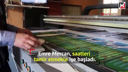 Köyündeki atölyede ürettiği saatleri, Fransa'ya ihraç ediyor
