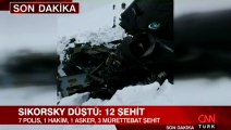 Tunceli Pülümür'de düşen helikopterin enkazı