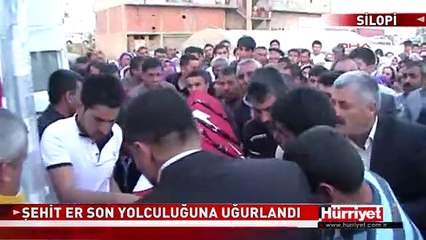 ŞEHİT ER SON YOLCULUĞUNA UĞURLANDI