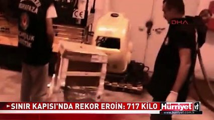 HAMZABEYLİ SINIR KAPISI'NDA REKOR EROİN: 717 KİLO