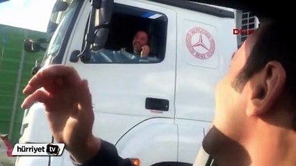 Rusya'da Türk şoför trafikte Ersin Korkut'u görünce şaşırdı