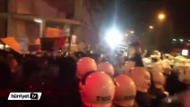 Kadına şiddet protestosuna polis engeli