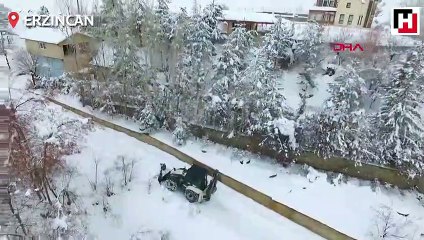 Erzincan'da 'kar kaplanları', 24 saat görev başında