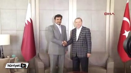 Eroğan Katar Emiri Temim ile buluştu