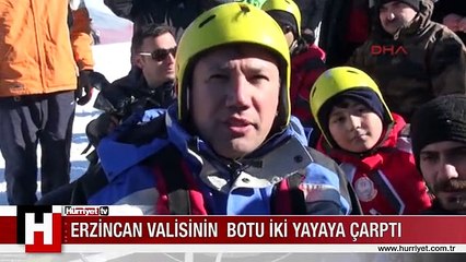 RAFTİNG YAPAN ERZİNCAN VALİSİNİN BOTU İKİ YAYAYA ÇARPTI
