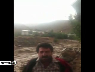 Köylüleri sel korkuttu