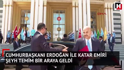 Cumhurbaşkanı Erdoğan ile Katar Emiri Şeyh Temim bir araya geldi