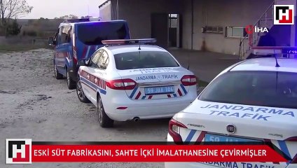 Eski süt fabrikasını, sahte içki imalathanesine çevirmişler