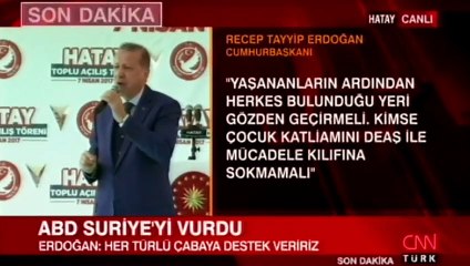 Erdoğan'dan ABD'nin Suriye operasyonu için son dakika açıklaması