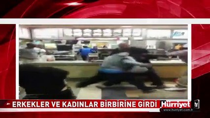 KADINLAR VE ERKEKLER BİRBİRİNE GİRDİ