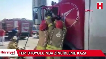 Son dakika: TEM Otoyolu'nda zincirleme kaza