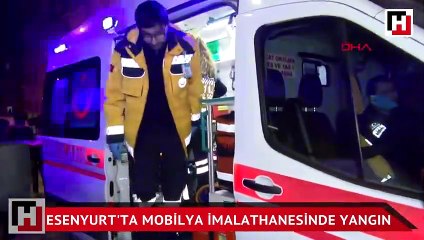 Esenyurt'ta mobilya imalathanesinde yangın