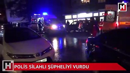 Polis silahlı şüpheliyi vurdu