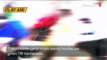 Esenyurt'ta TIR dehşeti! Korku dolu anlar kamerada