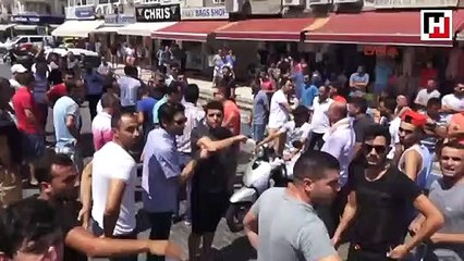 Esnaftan marka avukatlarını protesto için yol kapatma eylemi