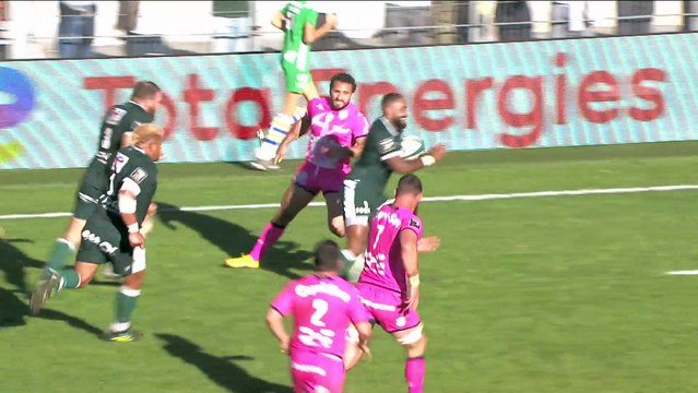 TOP 14 - Essai de Daniel IKPEFAN (SP) - Section Paloise - Stade Français Paris - Saison 2022:2023