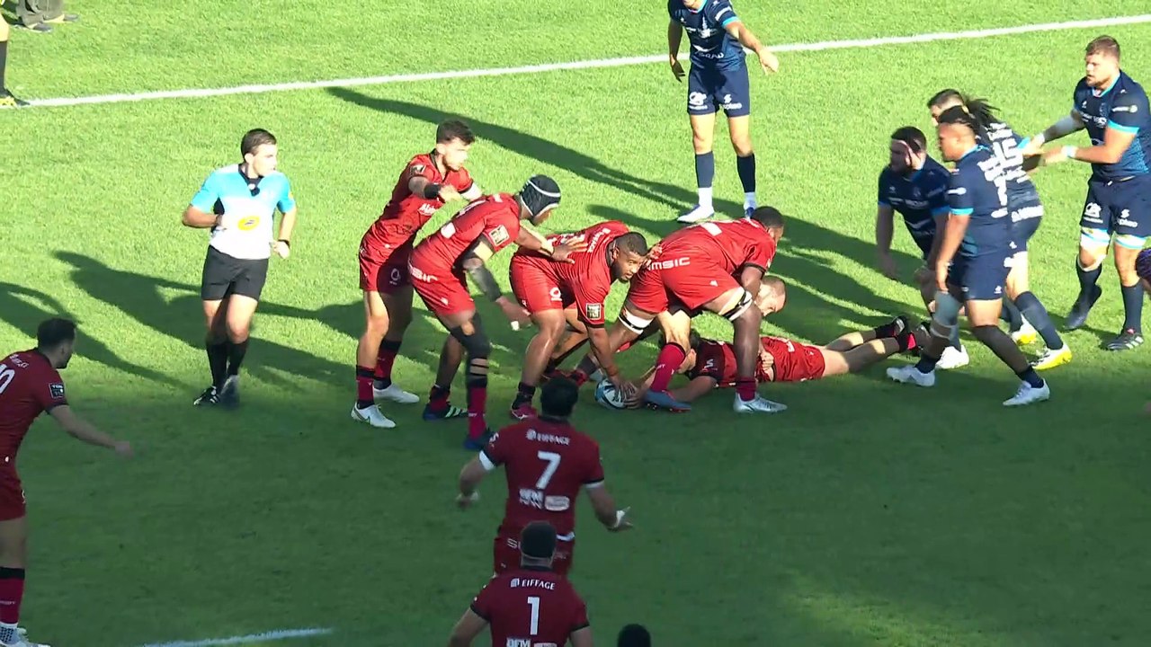 TOP 14 - Essai de Ethan DUMORTIER (LOU) - Montpellier Hérault Rugby - LOU Rugby - Saison 2022:2023