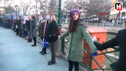 Eskişehir’de kömürlü termik santrale karşı zincir oluşturuldu