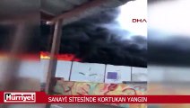 Erzurum'un sanayi sitesinde korkutan yangın