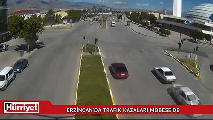 Erzincan'da trafik kazaları MOBESE'de