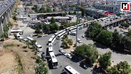 Esenler Otogarı havadan görüntülendi