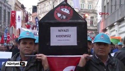 TÜRK-İŞ'ten tabutlu kıdem tazminatı eylemi