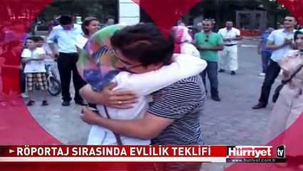 RÖPORTAJ SIRASINDA SÜRPRİZ TEKLİF