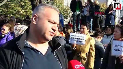 Özel okul mağduru velilerden eylem