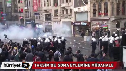 Taksim'de Soma eylemine müdahele
