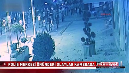 POLİS MERKEZİ ÖNÜNDEKİ OLAYLAR KAMERADA