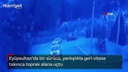 Eyüpsultan'da akılalmaz kaza! Ölümden kıl payı kurtuldu