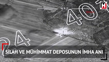 Silah ve mühimmat deposunun imha anı