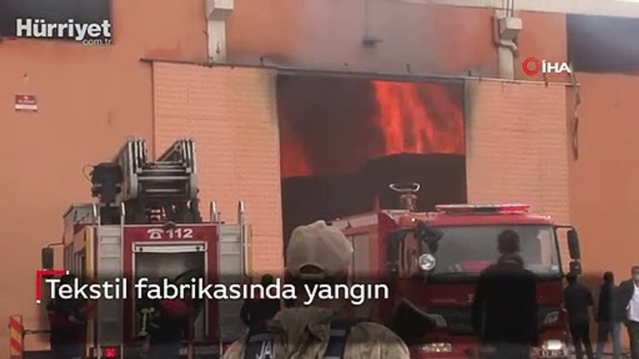 Tekstil fabrikasında yangın