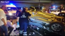 Fatih Vatan Caddesi üzerinde iki otomobil çarpıştı
