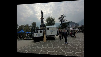 protezione civile in piazza dante a trento
