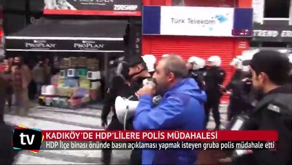 Kadıköy'de HDP'lilere polis müdahalesi