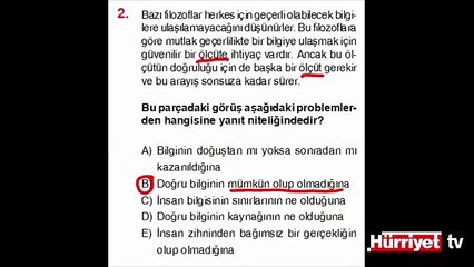 FELSEFE SORULARININ ÇÖZÜMLERİ