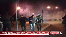 POLİSİN ATTIĞI KAPSÜL YARBAYI YARALADI! TAKSİM GEZİ PARKI PROTESTOSU