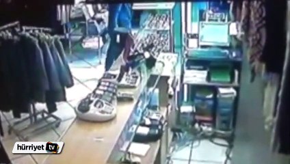 Hırsız güvenlik kamerasına yakalandı