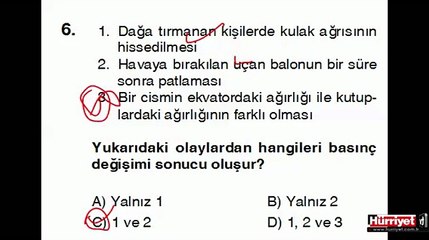 FEN VE TEKNOLOJİ SORULARININ ÇÖZÜMLERİ