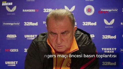 Fatih Terim'in Rangers maçı öncesi basın toplantısı