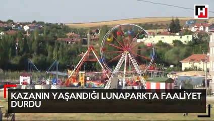 Lunapark faaliyeti kaza sonrası durduruldu