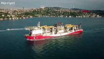 Fatih sondaj gemisi Marmara'dan İstanbul Boğazı'na girdi