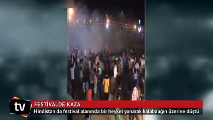 Hindistan'da festival alanında korkunç kaza