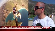16 YILDIR YÜRÜYEMEYEN GAZİ UÇMANIN KEYFİNİ YAŞADI