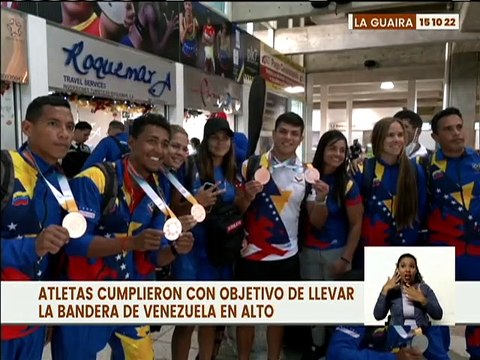Atletas venezolanos arriban al país con 131 medallas obtenidas en los Juegos Suramericanos Asunción